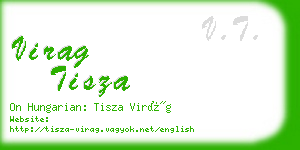 virag tisza business card